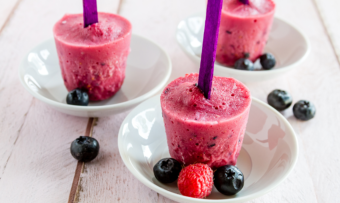 Blueberry Pomegranate Popsicles