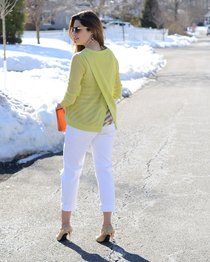 A Hint of Spring: Split Back PullOver