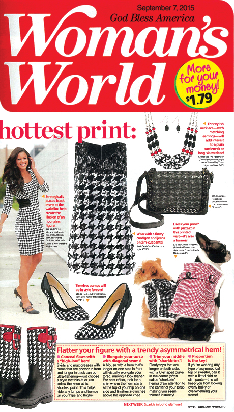 Woman’s World Magazine – Broken Check Top