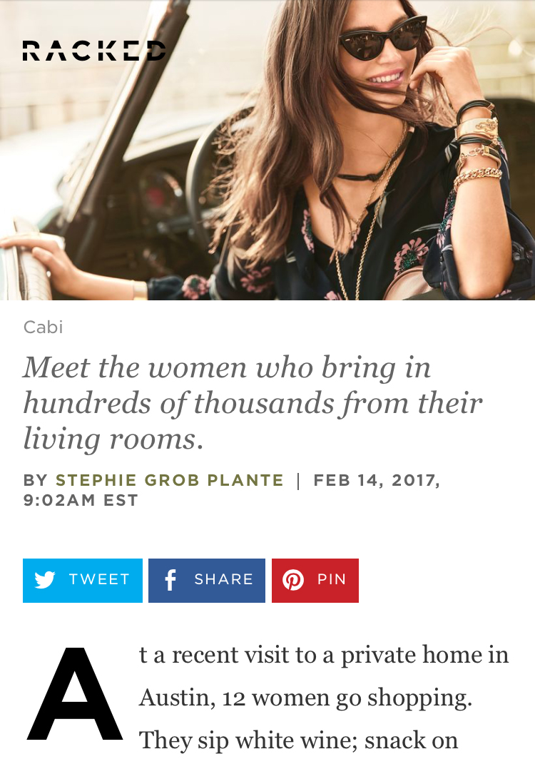 Spotted in Racked: The Power of cabi’s Unique Culture