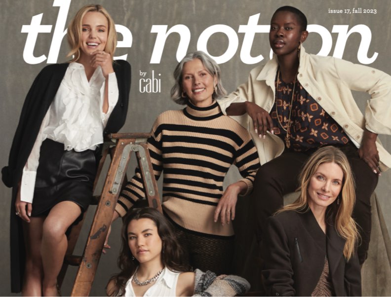 Cover image of cabi's Fall 2023 Notion magazine