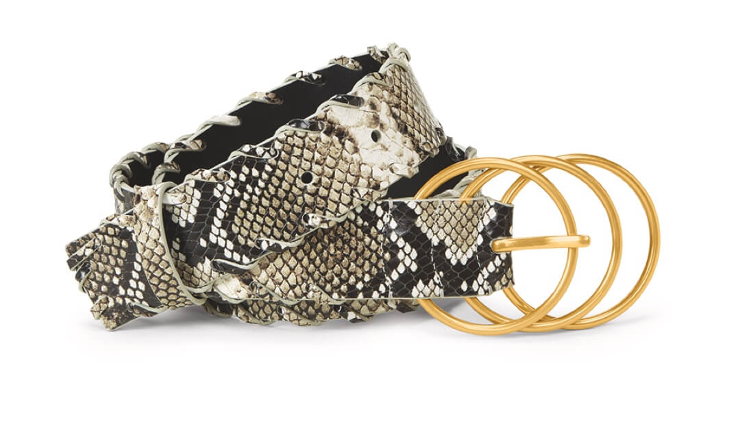 Serpent Belt in Snakeskin