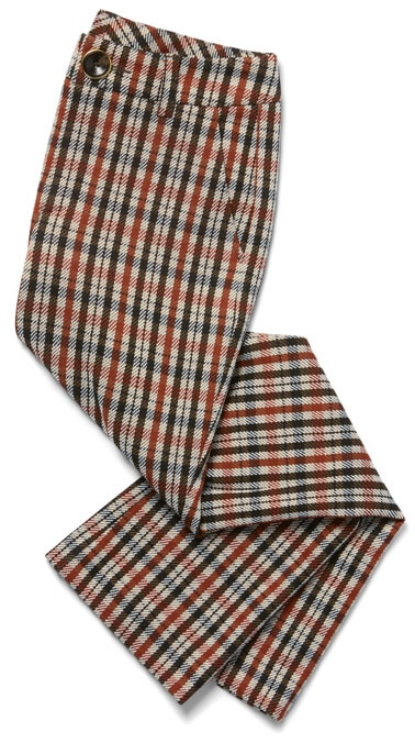 Jazzy Kick Flare in Toffee Plaid