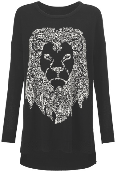 Leo Pullover in Black and White