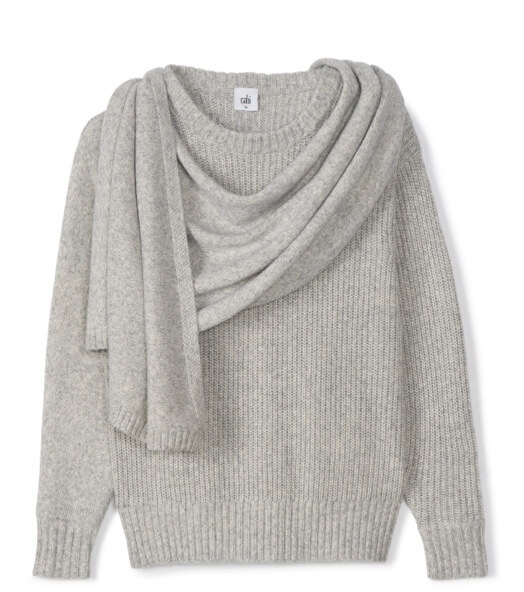 Wrap Pullover in Light Heather Gray