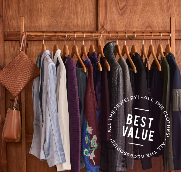 New clothing from cabi's Fall 2025 Collection displayed on a coat rack